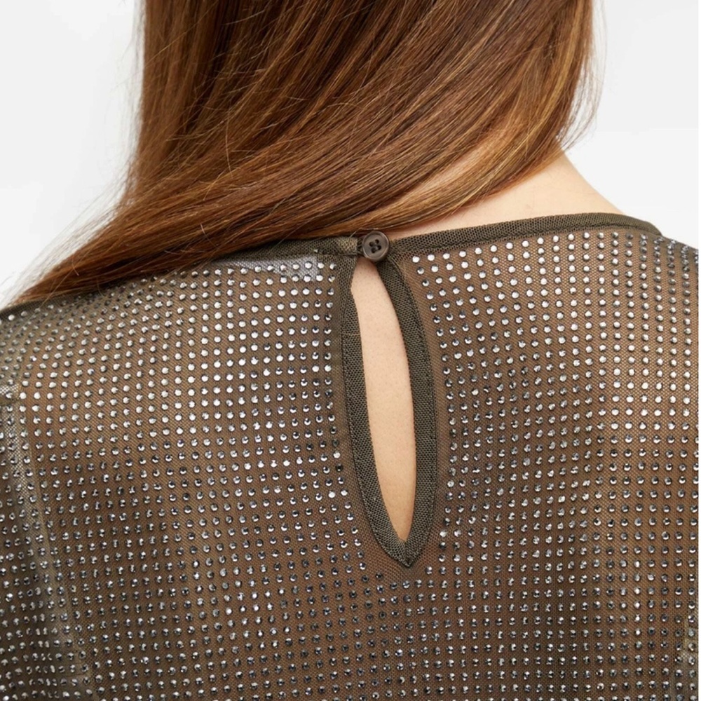 Samsøe Samsøe Women's Samsoe Samsoe Samagda Top in Black Olive size Medium - Picture 3 of 9